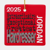 Friseur Extraordinaire CUSTOM Keramikornament (Rückseite)