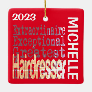 Friseur Extraordinaire CUSTOM Keramikornament