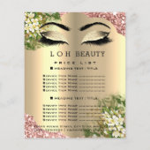 Friseur Eyelashes Makeup Studio Preisliste1 Flyer (Hinten)