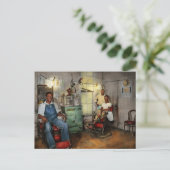 Friseur - Familienbetrieb 1942 Postkarte (Stehend Vorderseite)