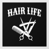 Friseur Fensteraufkleber (Blatt)