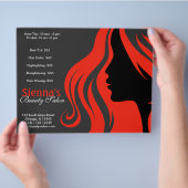 Friseur (Feuerziegel) Flyer (Hand)