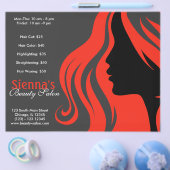 Friseur (Feuerziegel) Flyer (Einzeln)