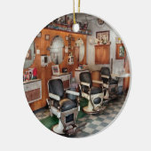 Friseur - Frenchtown Friseure Keramik Ornament (Links)