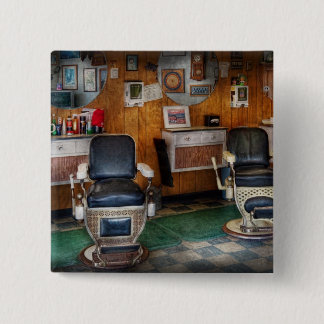 Friseur - Frenchtown, NJ - zwei alte Frisierstühle Button