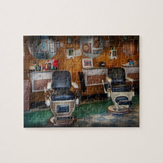 Friseur - Frenchtown, NJ - zwei alte Frisierstühle Puzzle
