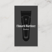 Friseur Friseur Barber Shop Moderner Schwarzer Haa Visitenkarte (Vorderseite)