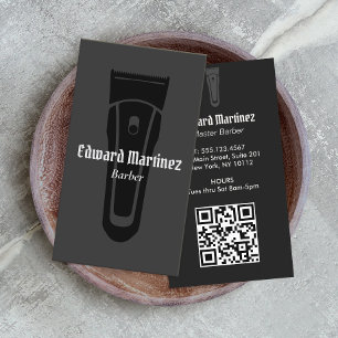 Friseur Friseur Barber Shop Moderner Schwarzer Haa Visitenkarte