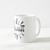 Friseur Friseur Stylist Barber Weapons Funny Gift Kaffeetasse (VorderseiteRechts)