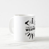 Friseur Friseur Stylist Barber Weapons Funny Gift Kaffeetasse (Vorderseite Links)