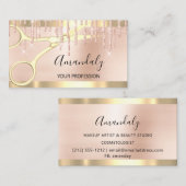 Friseur Friseur Stylist Coiffeur Goldschere Visitenkarte (Vorne/Hinten)