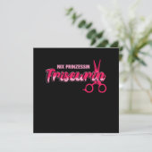 Friseur Friseur Stylist Friseur Salon Barber Scher Einladung (Stehend Vorderseite)