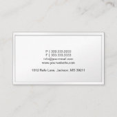 Friseur Friseur Stylist Minimalistisch Weiße Grenz Visitenkarte (Rückseite)