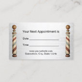 Friseur-Friseur Stylist Moderner Silberberuf Terminkarte (Rückseite)