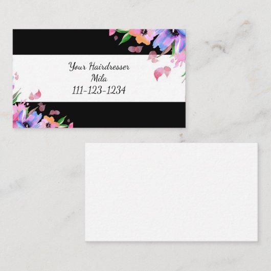 Friseur, Friseur, Visitenkarte (Vorne/Hinten)