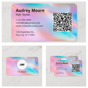 Friseur Friseure Logo QR Code Salon Visitenkarte