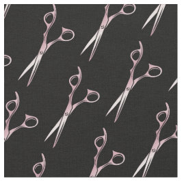 Friseur-Friseursalon mit Goldschere Stoff