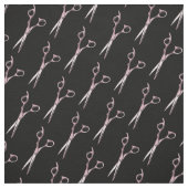 Friseur-Friseursalon mit Goldschere Stoff (Muster)