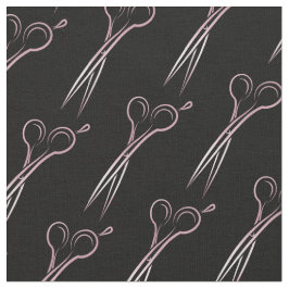 Friseur-Friseursalon mit Goldschere Stoff