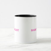 Friseur Friseuse Rosa Hochzeitsgeschenk Tasse (Zentrum)