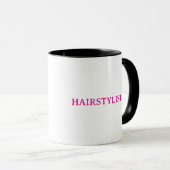 Friseur Friseuse Rosa Hochzeitsgeschenk Tasse (VorderseiteRechts)