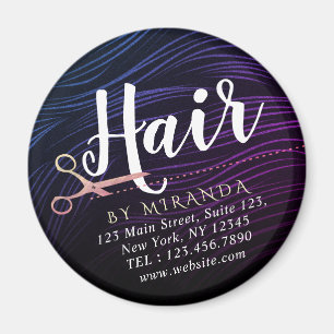 Friseur Friseuse Schönheit Roségold Schere Magnet