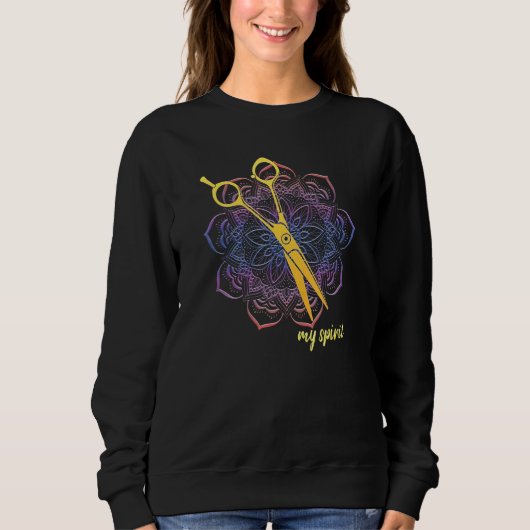 Friseur - Frisör - Haarstylist Mandala Sweatshirt (Vorderseite)