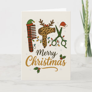 Friseur Frohe Weihnachten Salon Werkzeuge
