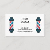 Friseur für Barber Pole Minimalistisch Visitenkarte (Rückseite)