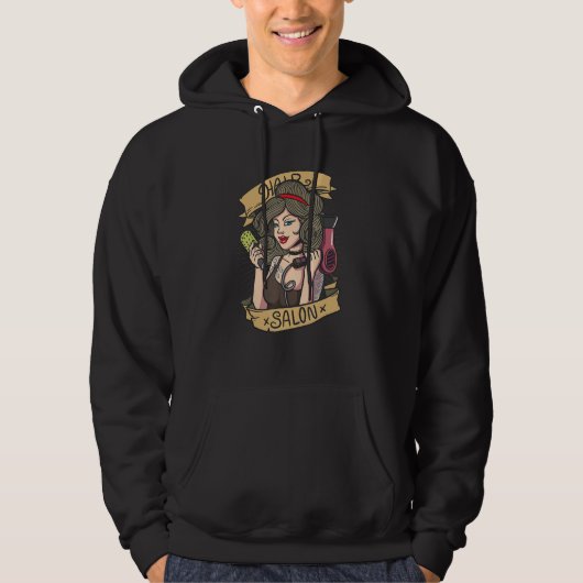 Friseur für Friseure und Friseursalon Hoodie (Vorderseite)