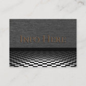 Friseur-Geschäfts-Vintages Schwarzes, weiß, Visitenkarte (Rückseite)