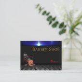 Friseur-Geschäfts-Vintages Schwarzes, weiß, Visitenkarte (Stehend Vorderseite)