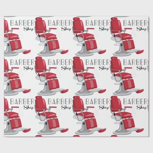 Friseur Geschenkpapier (Flach)