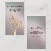 Friseur Goldschere Visitenkarte (Vorne/Hinten)