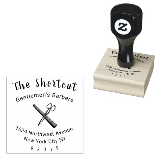 Friseur Gummistempel (Stempel)