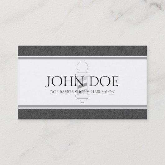 Friseur-/Haar-Stylist-dunkelgraue Grenzweißbuch Visitenkarte (Vorderseite)