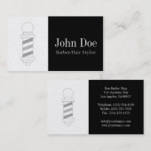 Friseur-/Haar-Stylist-Schwarzes golden Visitenkarte (Vorne/Hinten)