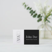 Friseur-/Haar-Stylist-Schwarzes golden Visitenkarte (Stehend Vorderseite)