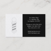 Friseur-/Haar-Stylist-Schwarzes golden Visitenkarte (Rückseite)