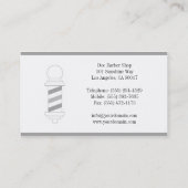 Friseur-/Haar-Stylist Stripes Weiß Visitenkarte (Rückseite)