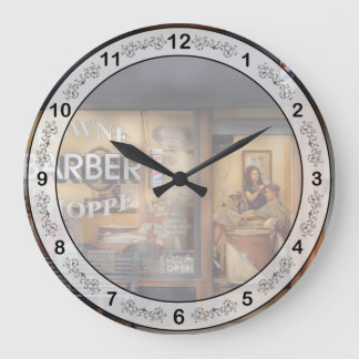 Friseur - Haare schneiden lassen Große Wanduhr