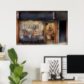 Friseur - Haare schneiden lassen Poster (Heimbüro)