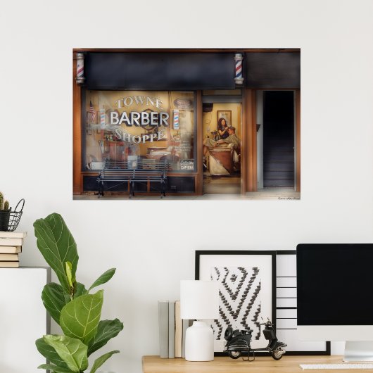 Friseur - Haare schneiden lassen Poster (Heimbüro)
