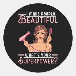 Friseur Haare Stylist Barber Schere Haare Geschenk Runder Aufkleber