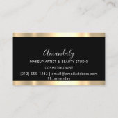 Friseur Hair Stylist Golden Scisseur Coiffeur Visitenkarte (Rückseite)