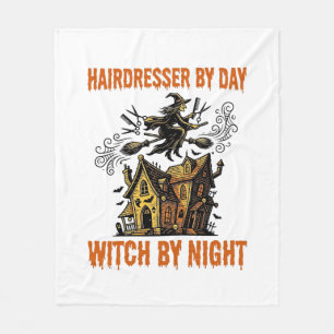Friseur-Hexe Halloween Vintage-Salon-Shirt_1 Fleecedecke