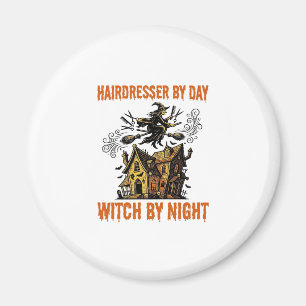 Friseur-Hexe Halloween Vintage-Salon-Shirt_1 Magnet