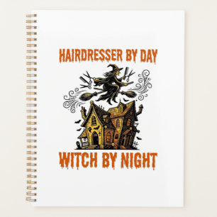 Friseur-Hexe Halloween Vintage-Salon-Shirt_1 Planer