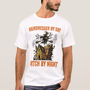 Friseur-Hexe Halloween Vintage-Salon-Shirt_1 T-Shirt