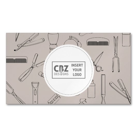 Friseur-Ikonen beruflich Magnetische Visitenkarte (Vorderseite)